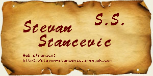 Stevan Stančević vizit kartica